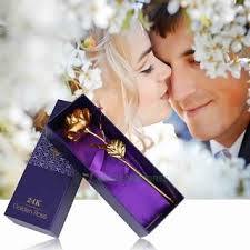 24K Gold Rose Gift Box